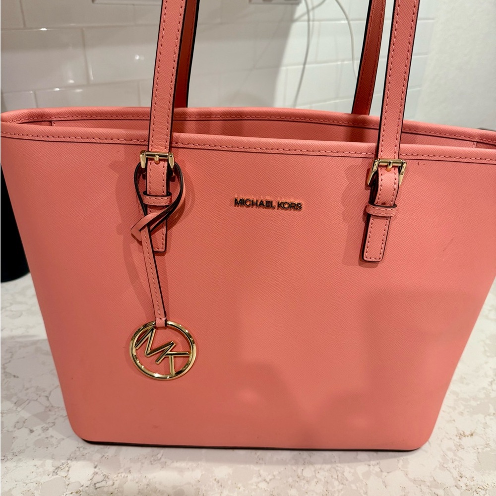 Michael Kors Coral Pink Tote Bag